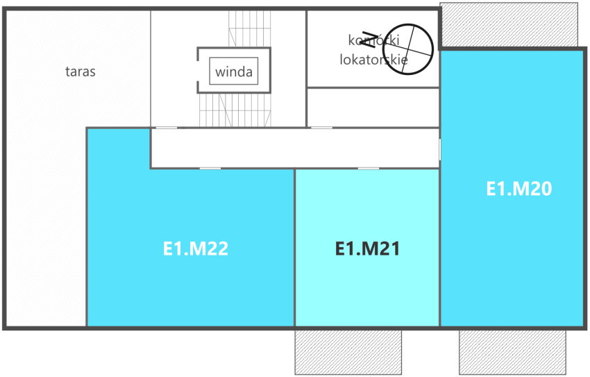 Nowe Centrum Września rozmieszczenie mieszkań w budynku E1 na piętrze 5, ul. Daszyńskiego, osiedle Tonsil