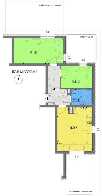 Rzut mieszkania: 1