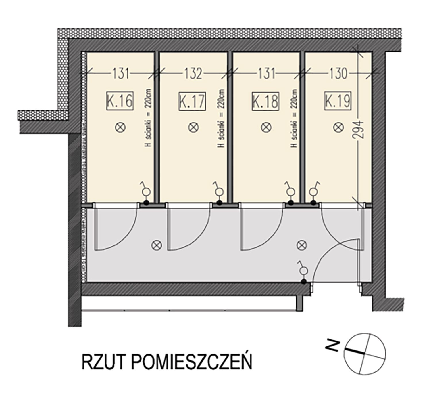 Rozmieszczenie kmórek lokatorskich Dmowskiego D2 - na 2 piętrze