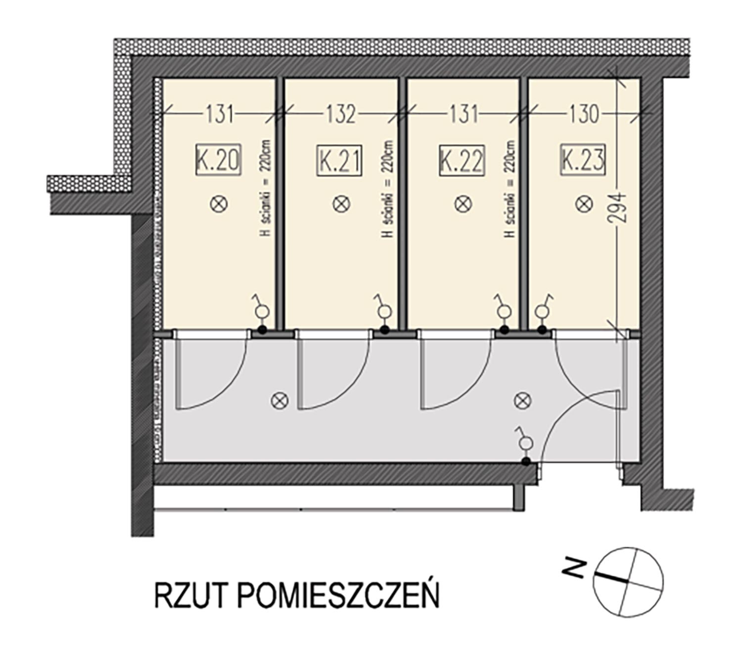 Rozmieszczenie kmórek lokatorskich Dmowskiego D2 - na 3 piętrze
