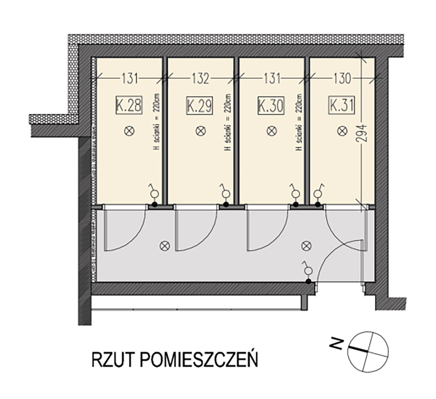 Rozmieszczenie kmórek lokatorskich Dmowskiego D2 - na 5 piętrze